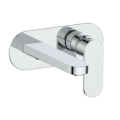Brass Wall Mounted Tap Chrome Concealed Basin Faucet without Pop up Waste Supplier